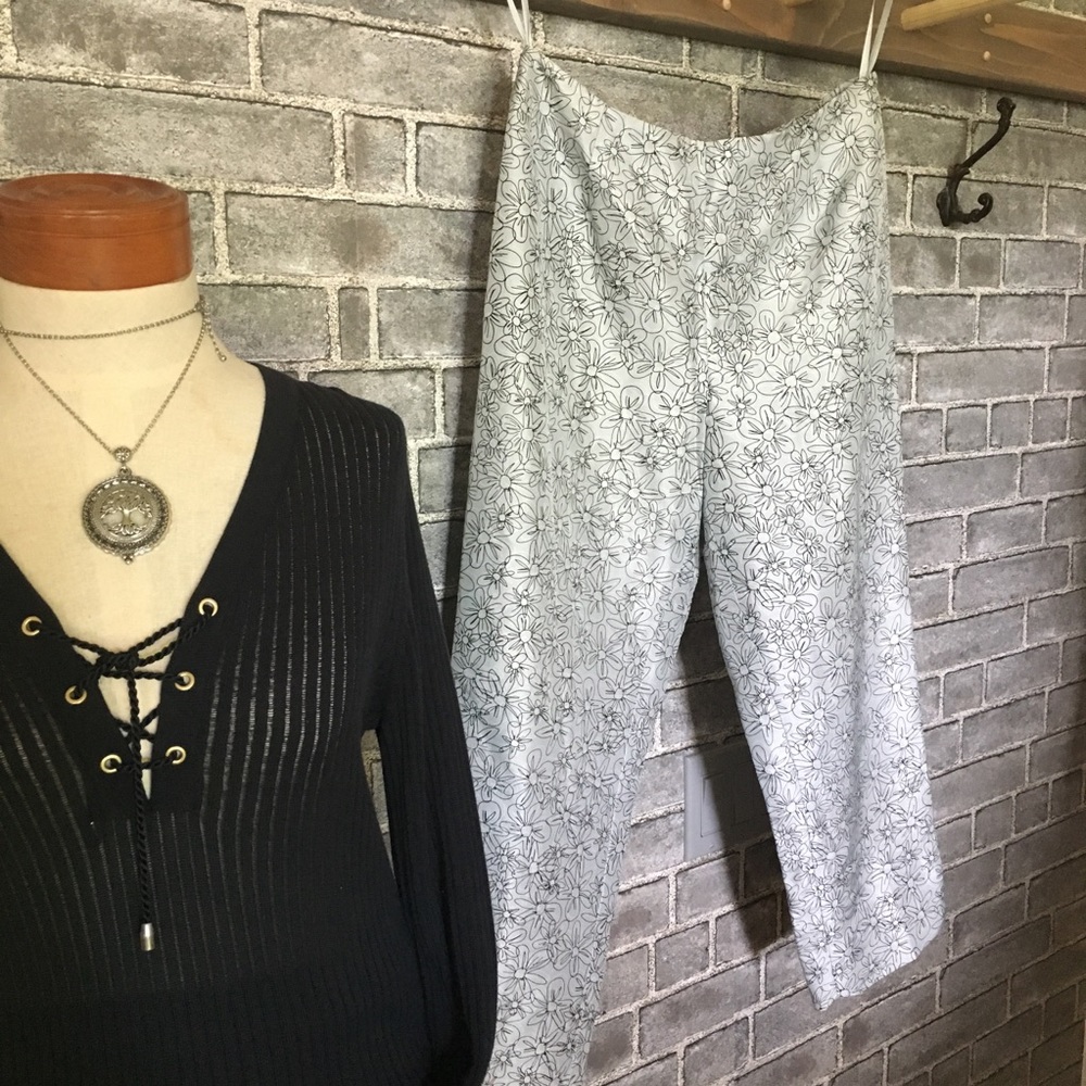 Silk cigarette pants size 8